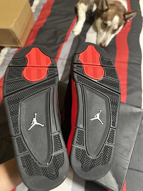 PK God Batch Air Jordan 4 Red Thunder CT8527-016 review 