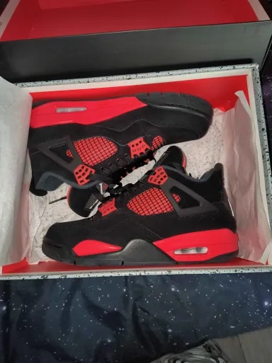 PK God Batch Air Jordan 4 Red Thunder CT8527-016 review 
