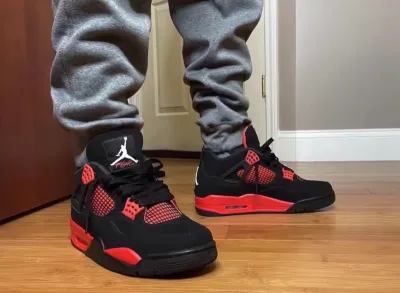 PK God Batch Air Jordan 4 Red Thunder CT8527-016 review P***s