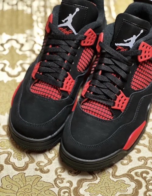 PK God Batch Air Jordan 4 Red Thunder CT8527-016 review 