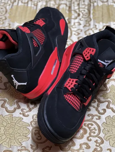 PK God Batch Air Jordan 4 Red Thunder CT8527-016 review L*** 01