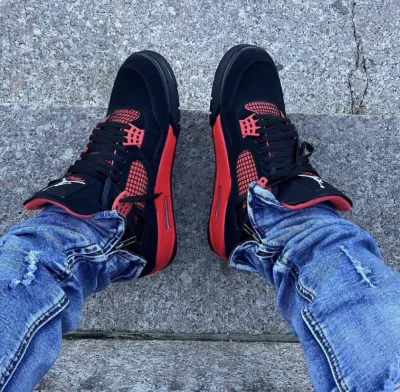 PK God Batch Air Jordan 4 Red Thunder CT8527-016 review T***s