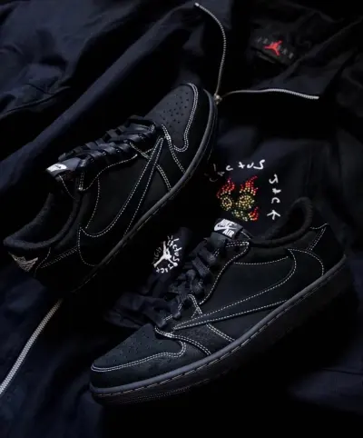 PK God Batch Air Jordan 1 Retro Low OG SP Travis Scott Black Phantom DM7866-001 review O***