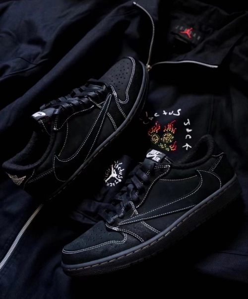 PK God Batch Air Jordan 1 Retro Low OG SP Travis Scott Black Phantom DM7866-001 review 