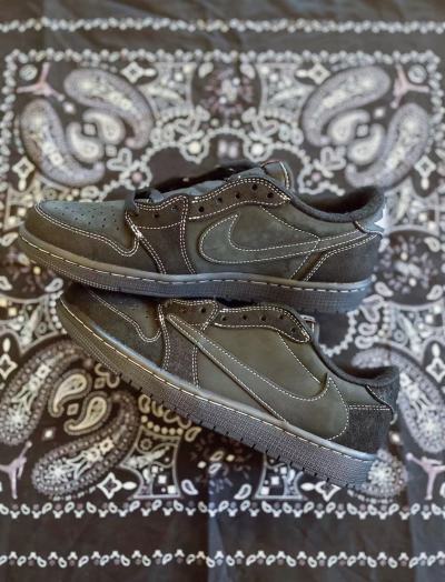 PK God Batch Air Jordan 1 Retro Low OG SP Travis Scott Black Phantom DM7866-001 review G*** 01