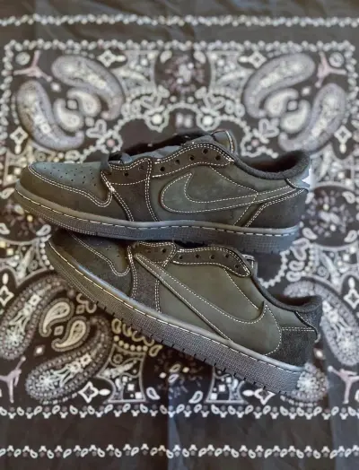 PK God Batch Air Jordan 1 Retro Low OG SP Travis Scott Black Phantom DM7866-001 review G*** 01