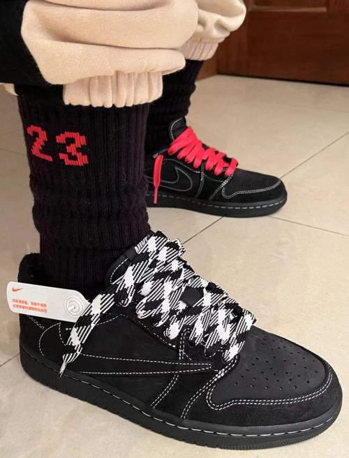 PK God Batch Air Jordan 1 Retro Low OG SP Travis Scott Black Phantom DM7866-001 review 