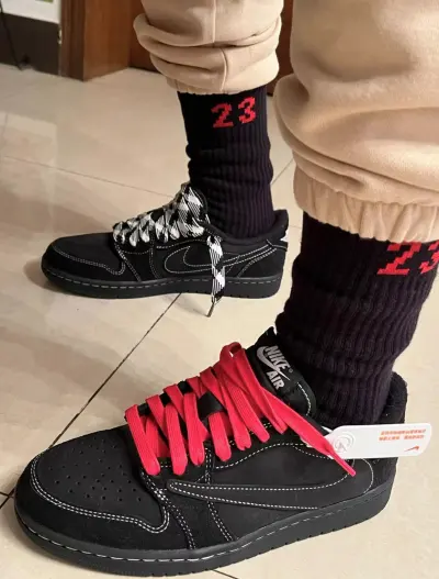 PK God Batch Air Jordan 1 Retro Low OG SP Travis Scott Black Phantom DM7866-001 review L***p 01