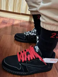 PK God Batch Air Jordan 1 Retro Low OG SP Travis Scott Black Phantom DM7866-001 review 3