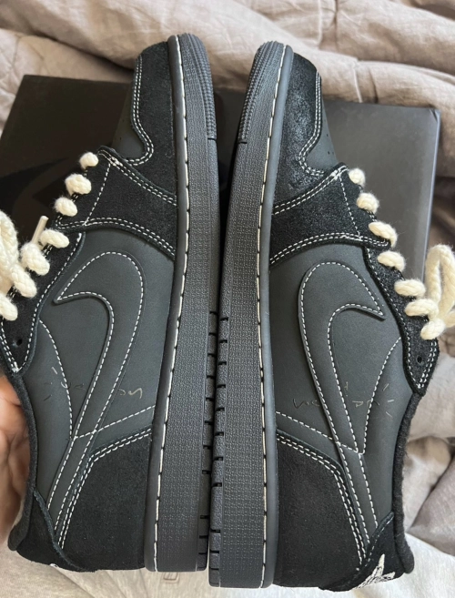 PK God Batch Air Jordan 1 Retro Low OG SP Travis Scott Black Phantom DM7866-001 review 