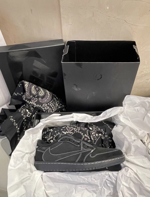 PK God Batch Air Jordan 1 Retro Low OG SP Travis Scott Black Phantom DM7866-001 review 