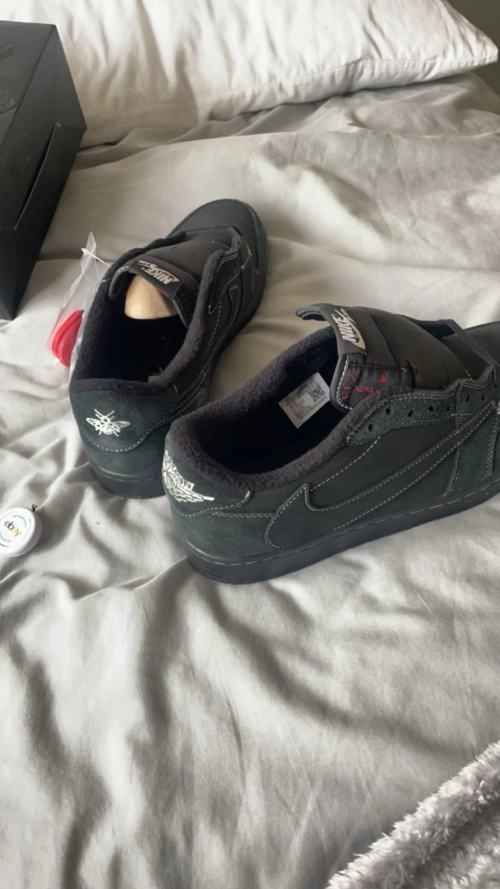 PK God Batch Air Jordan 1 Retro Low OG SP Travis Scott Black Phantom DM7866-001 review 