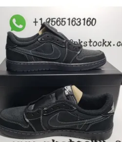 PK God Batch Air Jordan 1 Retro Low OG SP Travis Scott Black Phantom DM7866-001 review Goldz 03