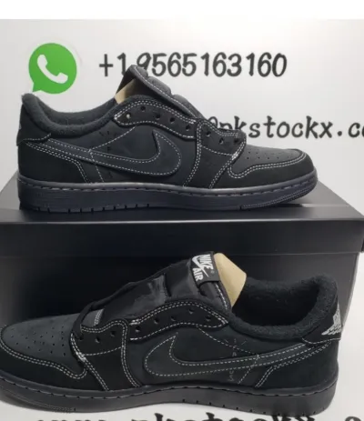 PK God Batch Air Jordan 1 Retro Low OG SP Travis Scott Black Phantom DM7866-001 review Goldz 02