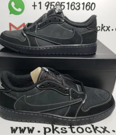 PK God Batch Air Jordan 1 Retro Low OG SP Travis Scott Black Phantom DM7866-001 review Goldz 04