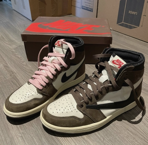 PK God Batch Air Jordan 1 Retro High Travis Scott CD4487-100 review 