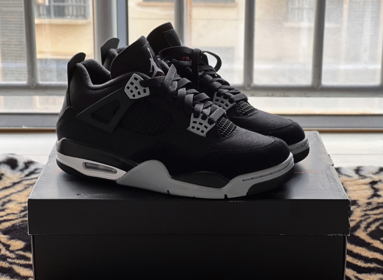 Special offer Batch Air Jordan 4 Retro Black Canvas DH7138-006 review L*** 01