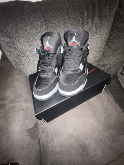 Special offer Batch Air Jordan 4 Retro Black Canvas DH7138-006 review 