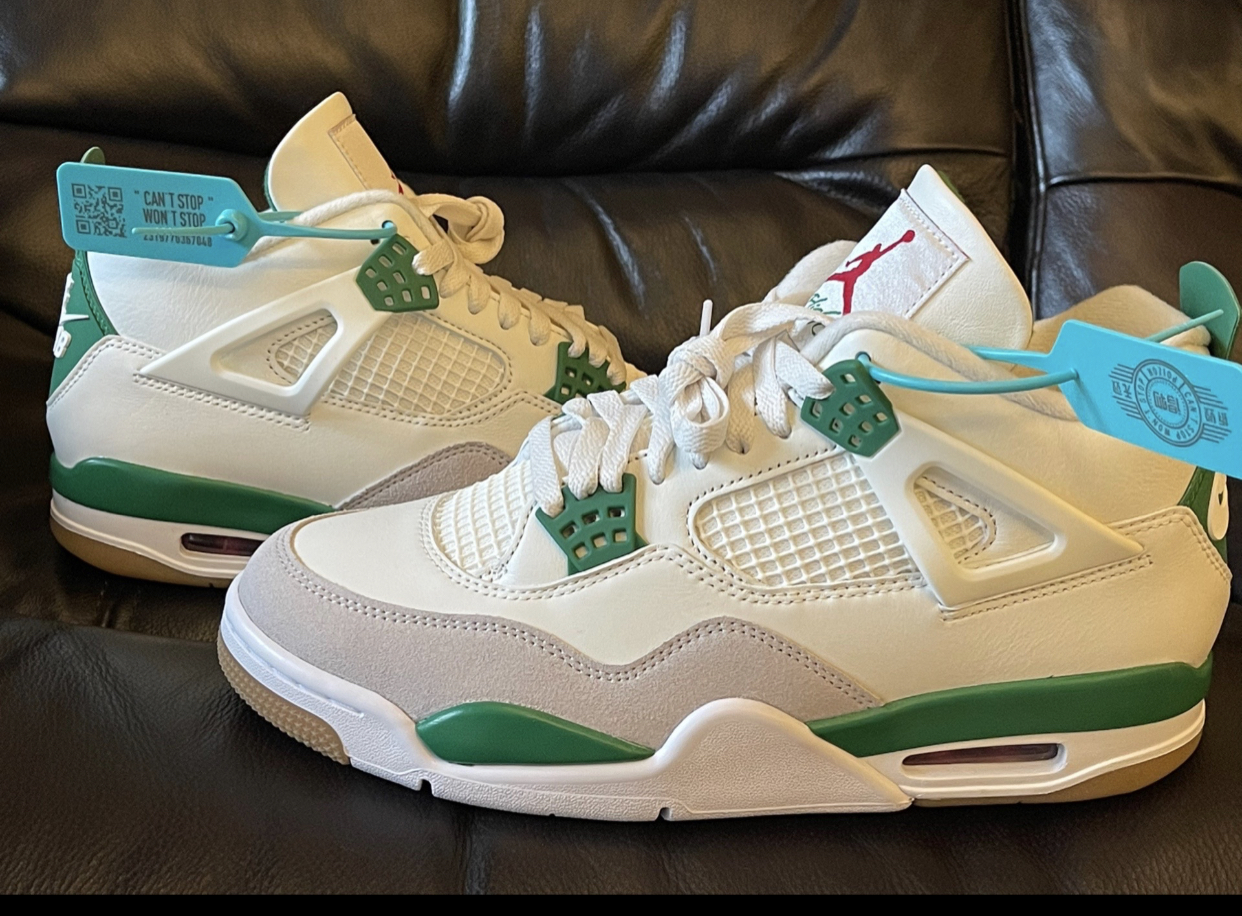 PK God Batch Air Jordan 4 SB Pine Green DR5415-103 review L*** 04
