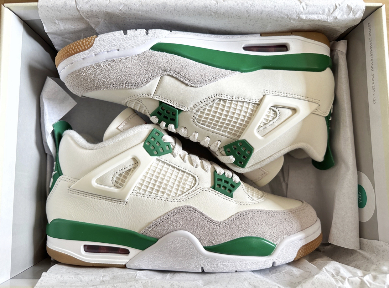 PK God Batch Air Jordan 4 SB Pine Green DR5415-103 review H***
