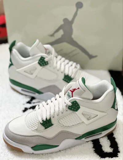 PK God Batch Air Jordan 4 SB Pine Green DR5415-103 review R*** 01
