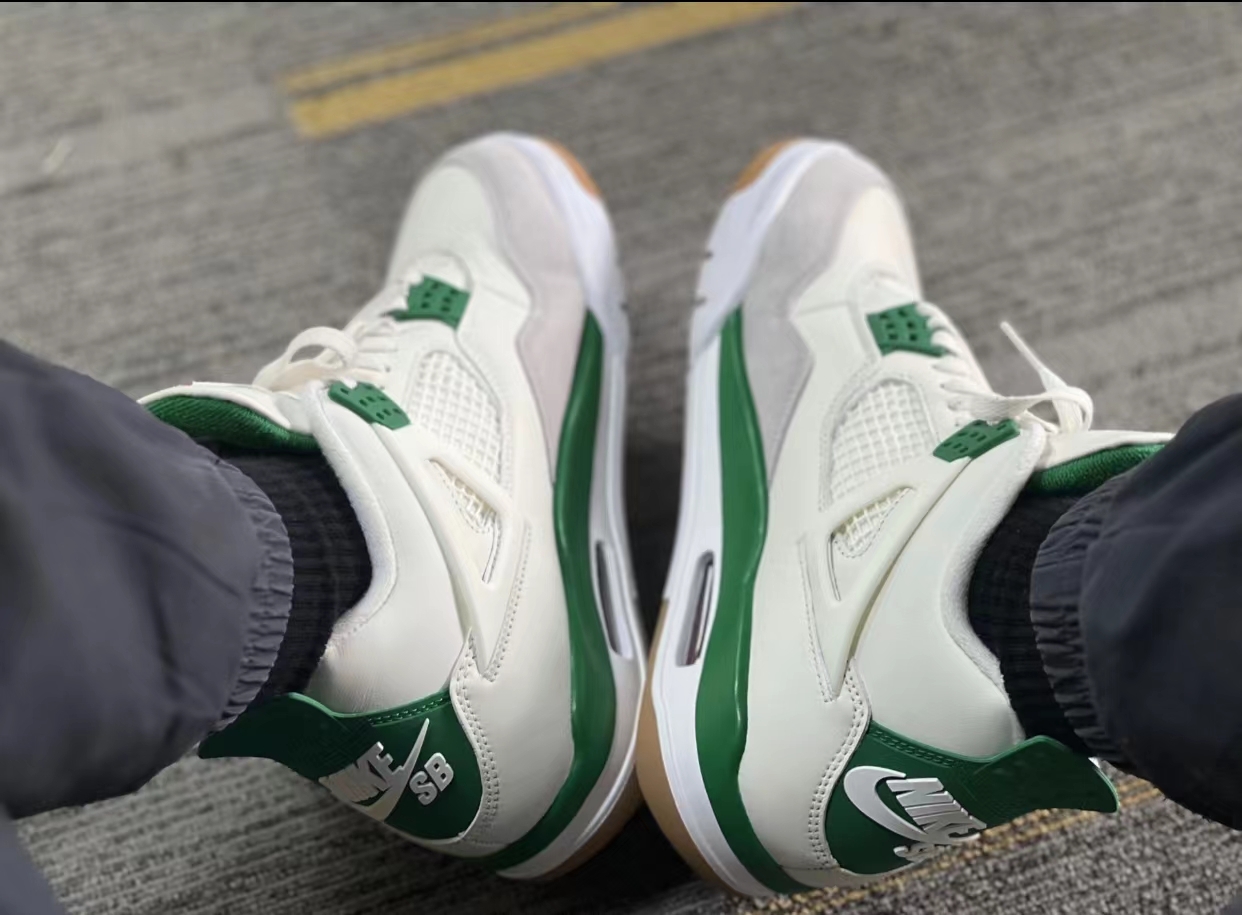 PK God Batch Air Jordan 4 SB Pine Green DR5415-103 review P***
