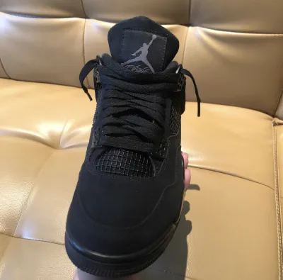 PK God Batch Air Jordan 4 Black Cat CU1110-010 review G*** 01