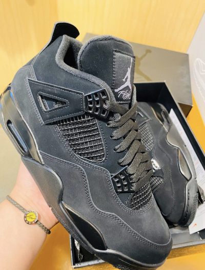 PK God Batch Air Jordan 4 Black Cat CU1110-010 review J*** 01