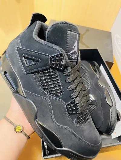 PK God Batch Air Jordan 4 Black Cat CU1110-010 review J*** 01