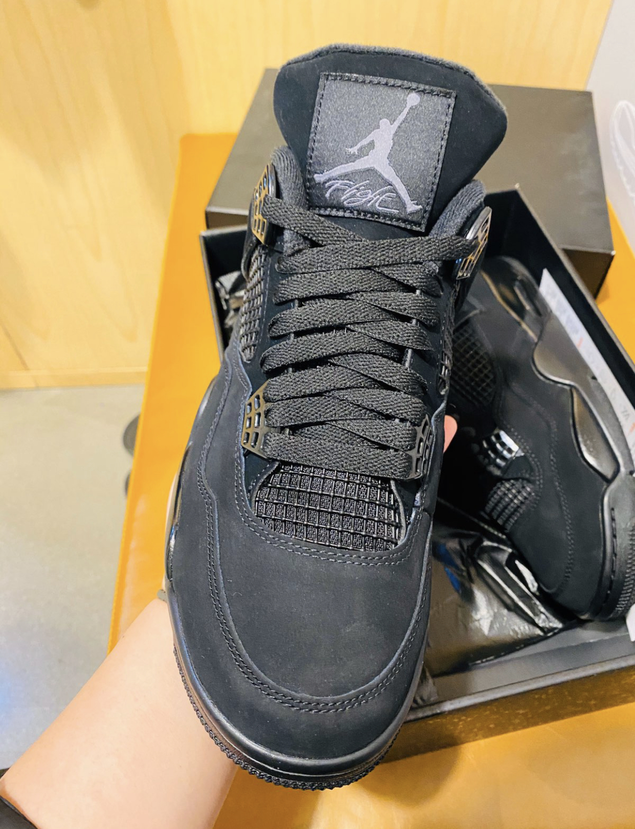 PK God Batch Air Jordan 4 Black Cat CU1110-010 review J*** 04