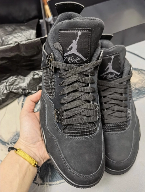 PK God Batch Air Jordan 4 Black Cat CU1110-010 review 