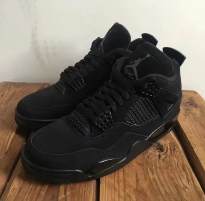 PK God Batch Air Jordan 4 Black Cat CU1110-010 review G*** 00