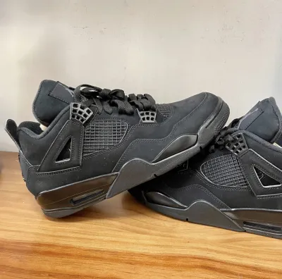 PK God Batch Air Jordan 4 Black Cat CU1110-010 review E*** 01