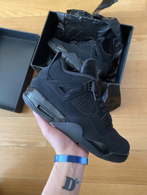 PK God Batch Air Jordan 4 Black Cat CU1110-010 review 