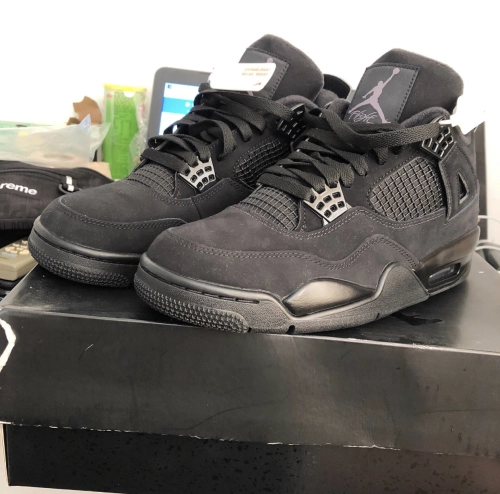 PK God Batch Air Jordan 4 Black Cat CU1110-010 review 