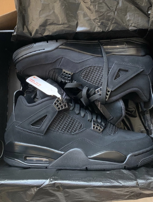 PK God Batch Air Jordan 4 Black Cat CU1110-010 review 