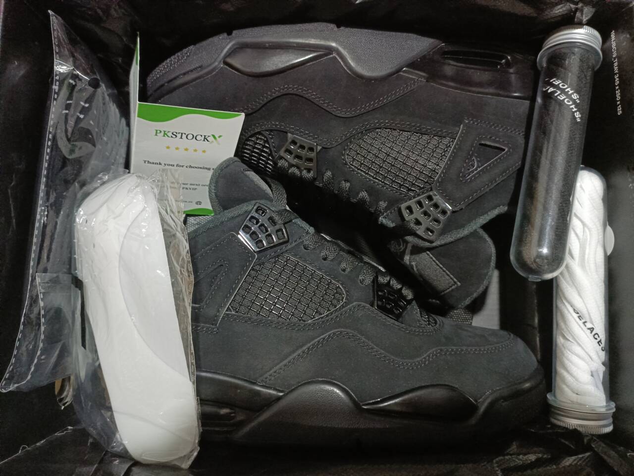 PK God Batch Air Jordan 4 Black Cat CU1110-010 review Alex 02