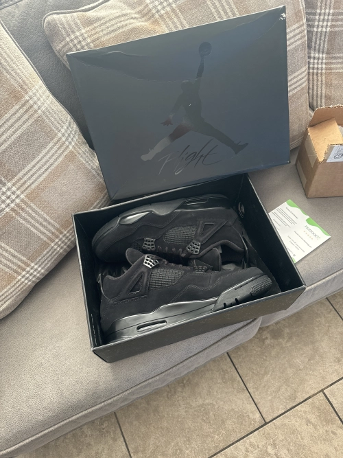 PK God Batch Air Jordan 4 Black Cat CU1110-010 review 