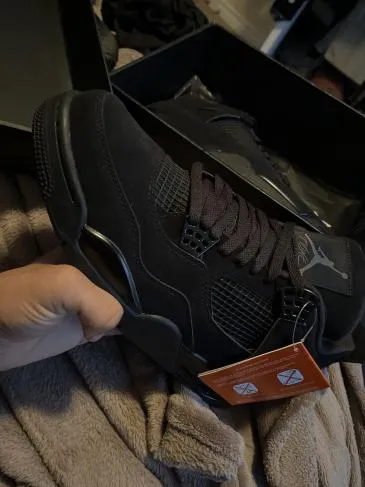 PK God Batch Air Jordan 4 Black Cat CU1110-010 review Viv