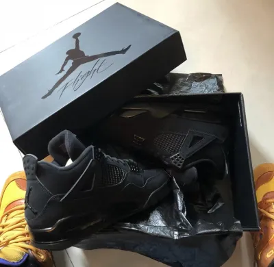 PK God Batch Air Jordan 4 Black Cat CU1110-010 review N***