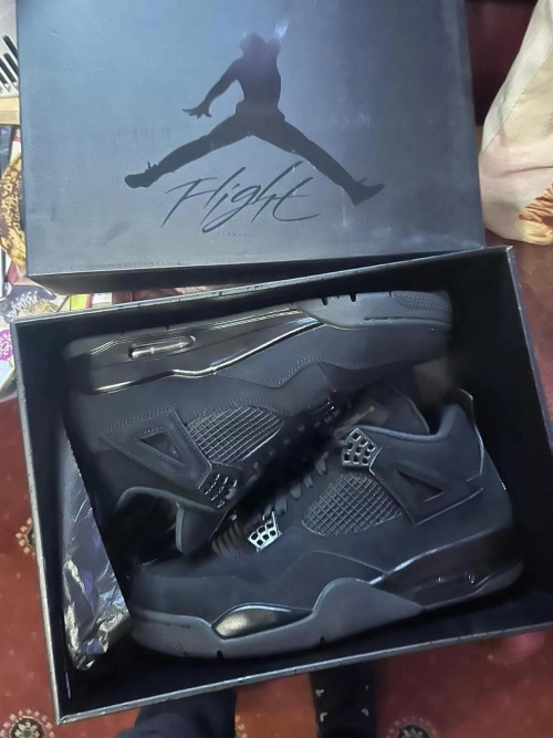 PK God Batch Air Jordan 4 Black Cat CU1110-010 review 