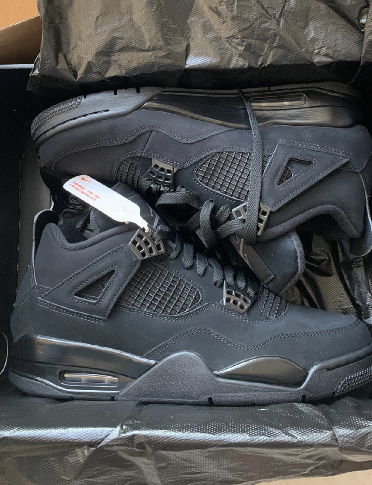 PK God Batch Air Jordan 4 Black Cat CU1110-010 review R*** 01