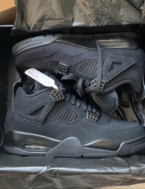 PK God Batch Air Jordan 4 Black Cat CU1110-010 review 