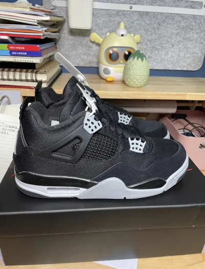 PK God Batch Air Jordan 4 Retro SE Black Canvas DH7138-006 review E*** 01