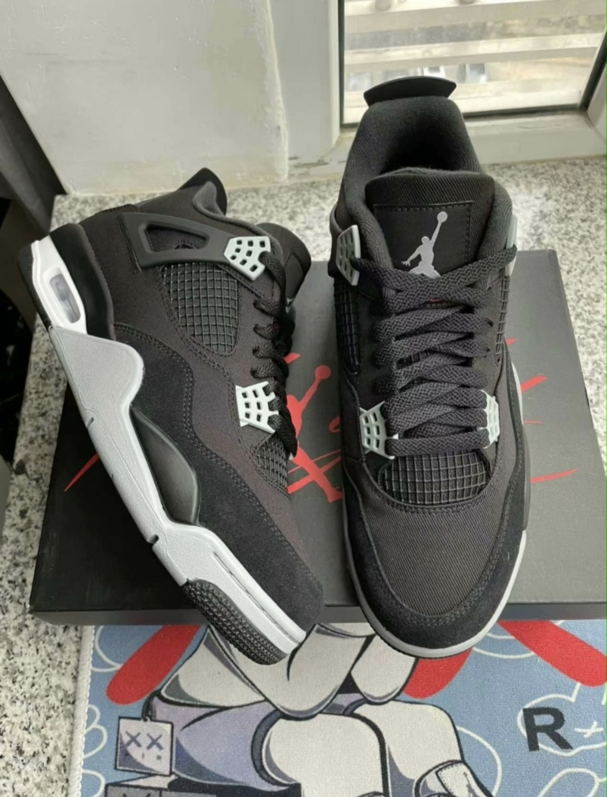 PK God Batch Air Jordan 4 Retro SE Black Canvas DH7138-006 review S*** 02
