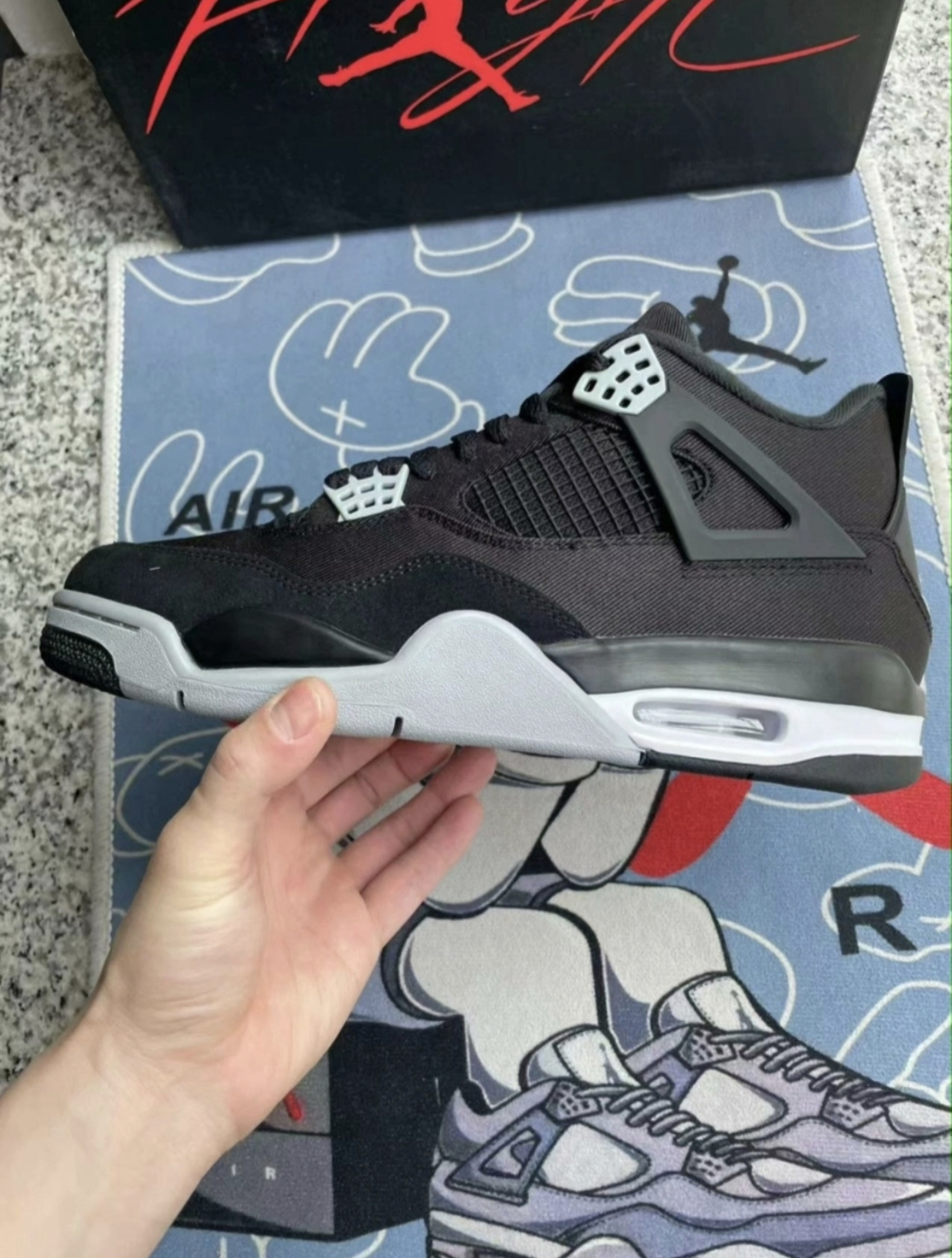 PK God Batch Air Jordan 4 Retro SE Black Canvas DH7138-006 review S*** 03