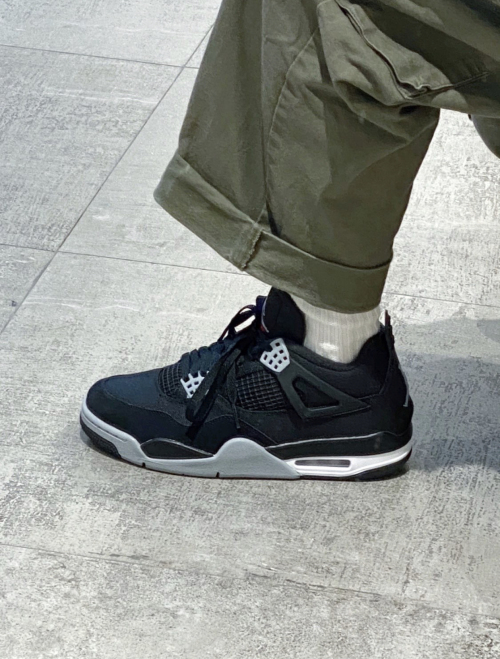 PK God Batch Air Jordan 4 Retro SE Black Canvas DH7138-006 review 