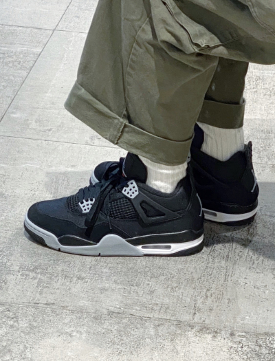 PK God Batch Air Jordan 4 Retro SE Black Canvas DH7138-006 review G*** 01