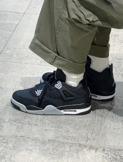 PK God Batch Air Jordan 4 Retro SE Black Canvas DH7138-006 review G*** 01