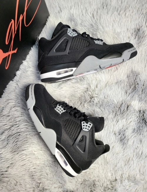 PK God Batch Air Jordan 4 Retro SE Black Canvas DH7138-006 review 